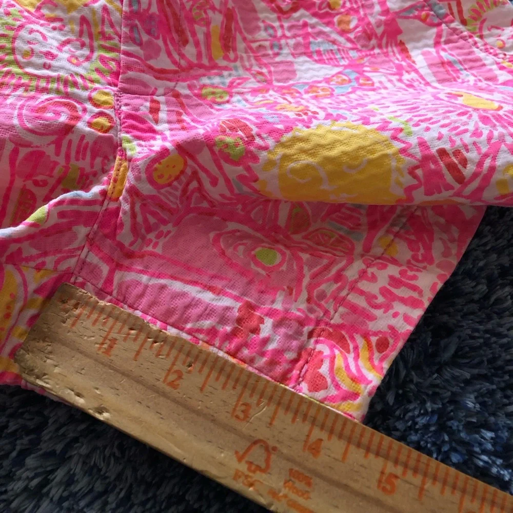 Lilly Pulitzer Vibrant Pink and Yellow Women's Shorts
